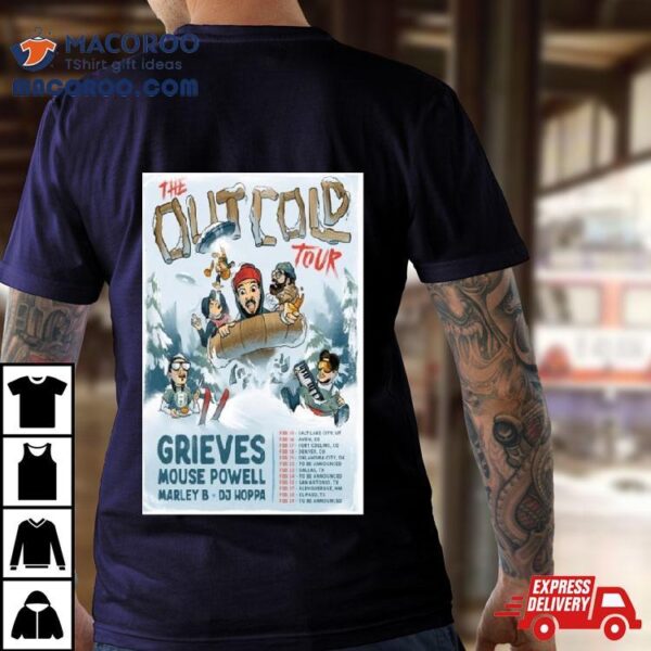 Grieves The Out Cold Tour 2024 Mouse Powell Barley B Dj Hoppa Poster Shirt