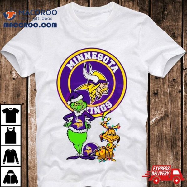 Grinch And Max Minnesota Vikings Fan Shirt