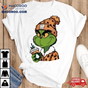 Grinch Boujee Merry Grinchmas Leopard Tshirt