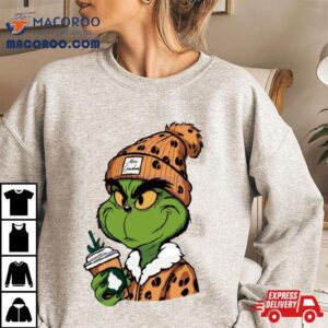 Grinch Boujee Merry Grinchmas Leopard Tshirt