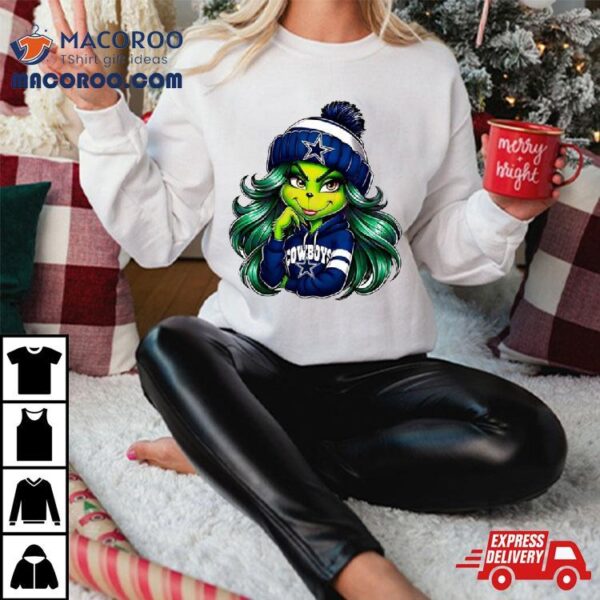 Grinch Girl Dallas Cowboys Fan Shirt