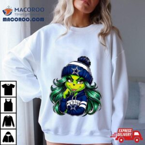 Grinch Girl Dallas Cowboys Fan Tshirt