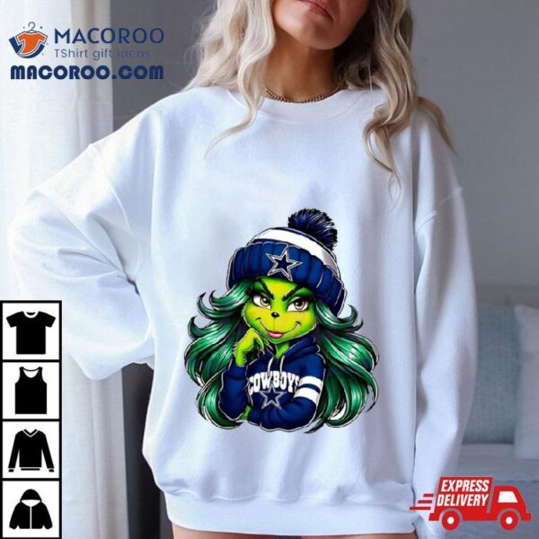 Grinch Girl Dallas Cowboys Fan Shirt