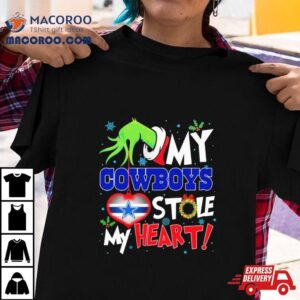 Grinch Hand My Arizona Cardinals Stole My Heart Christmas Tshirt