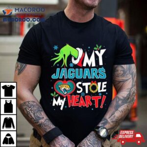 Grinch Hand My Jacksonville Jaguars Stole My Heart Christmas Shirt