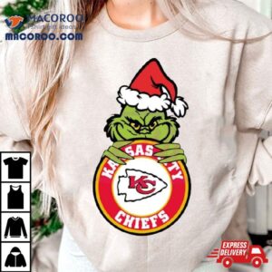 Grinch Kansas City Chiefs Circle Logo Tshirt