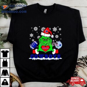 Grinch Love Dallas Cowboys Football Helme Tshirt