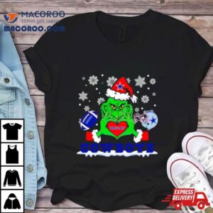 Grinch Love Dallas Cowboys Football Helme Tshirt