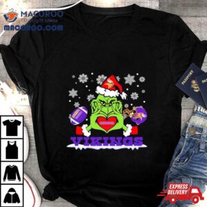 Grinch Love Minnesota Vikings Football Helme Tshirt