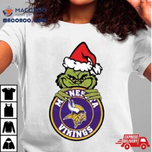 Grinch Minnesota Vikings Circle Logo Tshirt