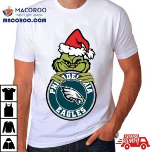 Grinch Philadelphia Eagles Circle Logo Tshirt