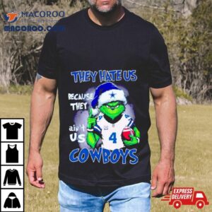 Grinch Santa They Hate Us Because They Ain T Us Cowboys Football Tshirt