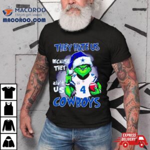 Grinch Santa They Hate Us Because They Ain’t Us Cowboys Football Shirt