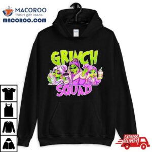 Grinch Squad Boujee Leopard Purple Merry Christmas Tshirt