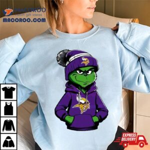 Grinch Wears Minnesota Vikings Clothes Tshirt