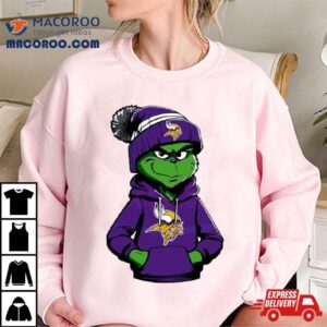 Grinch Wears Minnesota Vikings Clothes Tshirt