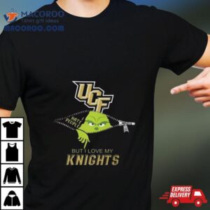 Grinch Zipper I Hate People But I Love My Ucf Knights Tshirt