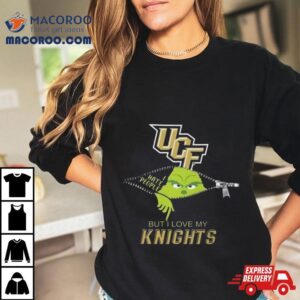 Grinch Zipper I Hate People But I Love My Ucf Knights Tshirt