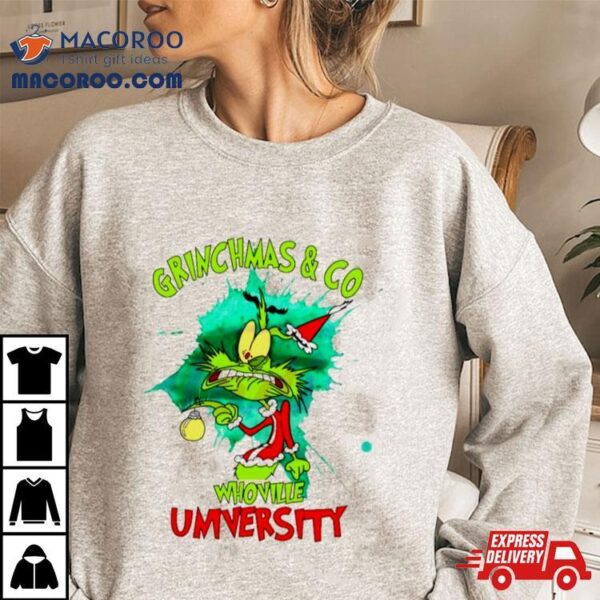 Grinchmas And Co Whovillee University Shirt