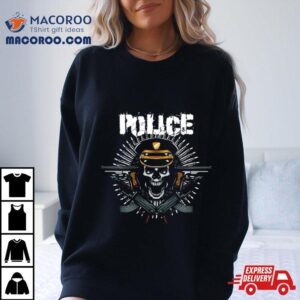 Gun Police Skull Tshirt