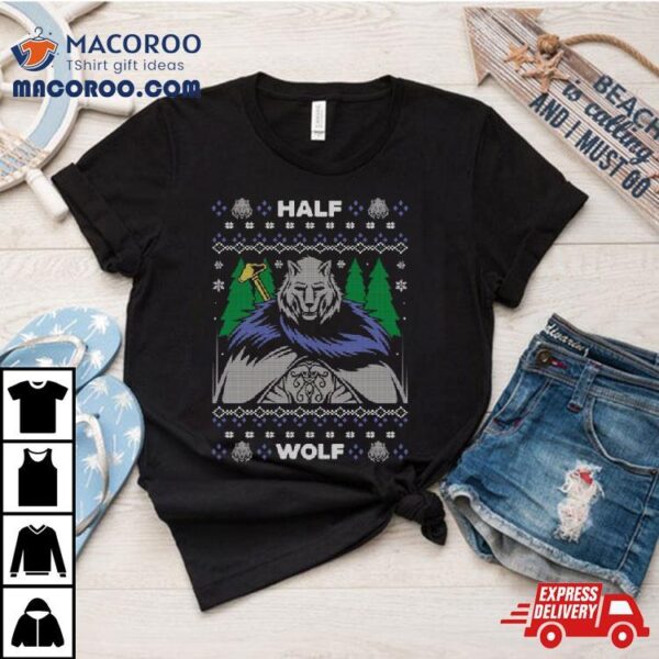 Half Wolf Knight Christmas Shirt