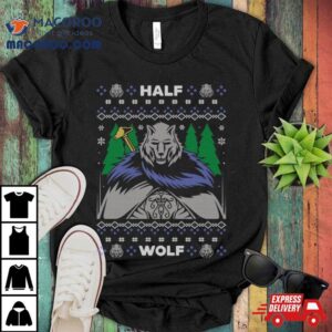 Half Wolf Knight Christmas Tshirt