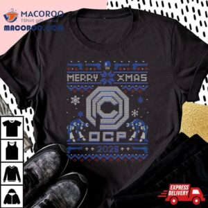 Happy Robo Merry Xmas Ocp 2028 Ugly Christmas T Shirt