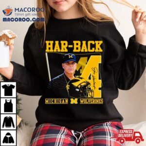 Har Back Jim Harbaugh Michigan Wolverines Signature Tshirt