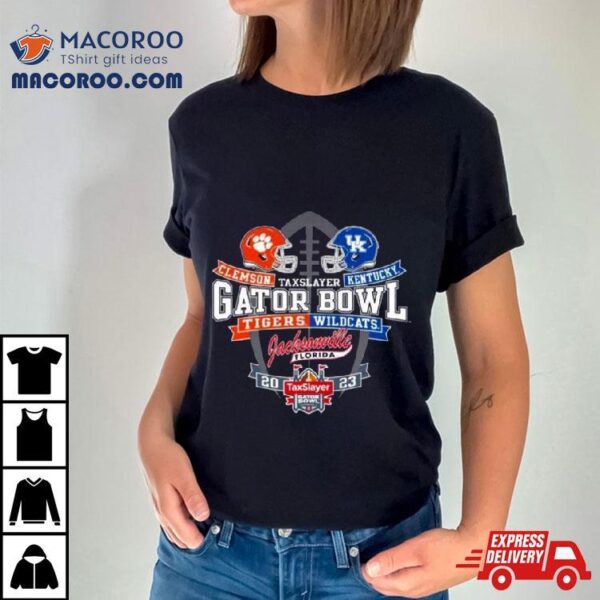 Helmet Clemson Tigers Vs Kentucky Wildcats Taxslayer Gator Bowl Jacksonville 2023 Shirt