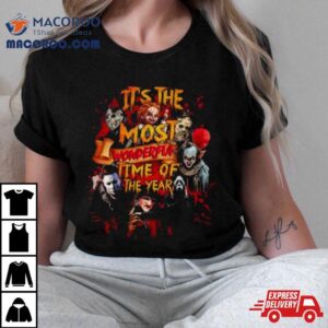 Horror Movies Characters It S The Most Wonderful Time Of The Year Halloween Tshirt