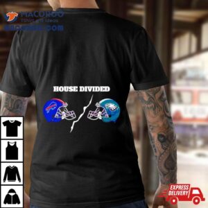 House Divided Buffalo Bills And Philadelphia Eagles Helmets Tshirt