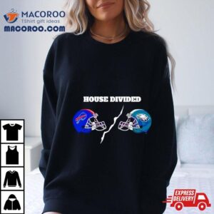 House Divided Buffalo Bills And Philadelphia Eagles Helmets Tshirt