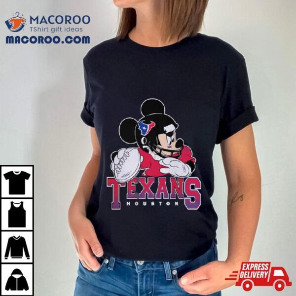 Houston Texans Junk Food Scarlet Disney Mickey Qb T Shirt