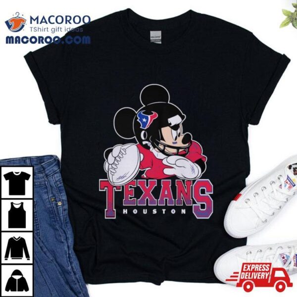 Houston Texans Junk Food Scarlet Disney Mickey Qb T Shirt