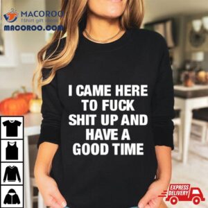 I Came Here To Fuck Shit Up And Have A Good Time Shirt