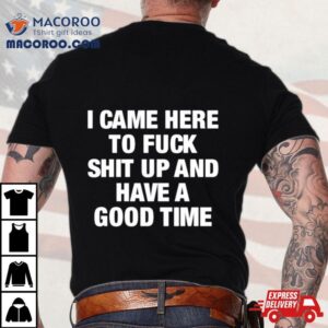 I Came Here To Fuck Shit Up And Have A Good Time Tshirt