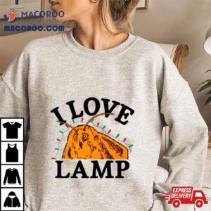 I Love Lamp Christmas Lights Shirt