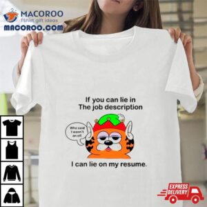 If You Can Lie In The Job Description I Can Lie On My Resume Tshirt