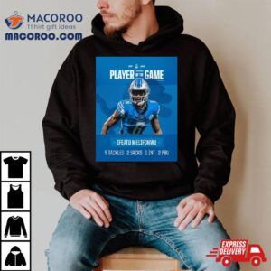 Ifeatu Melifonwu Lions Tackles Sacks Int Pbu Player Of The Game Tshirt