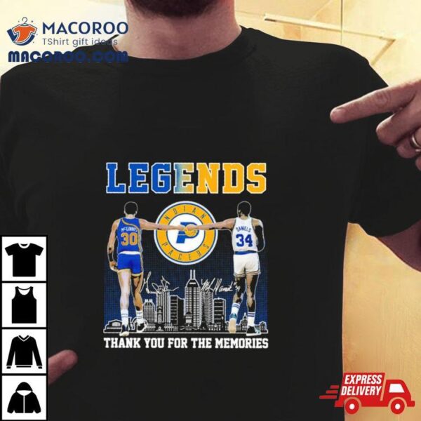 Indiana Pacers George Mcginnis And Mel Daniels Legends Thank You For The Memories Signature Shirt