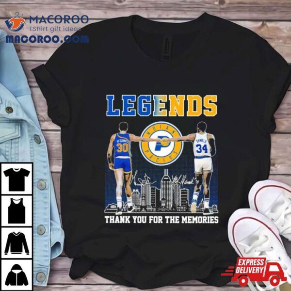 Indiana Pacers George Mcginnis And Mel Daniels Legends Thank You For The Memories Signature Shirt