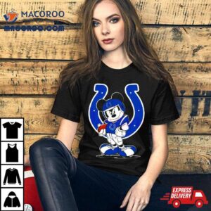 Mickey Mouse Player Indianapolis Colts Football Helmet Logo Character Shirt