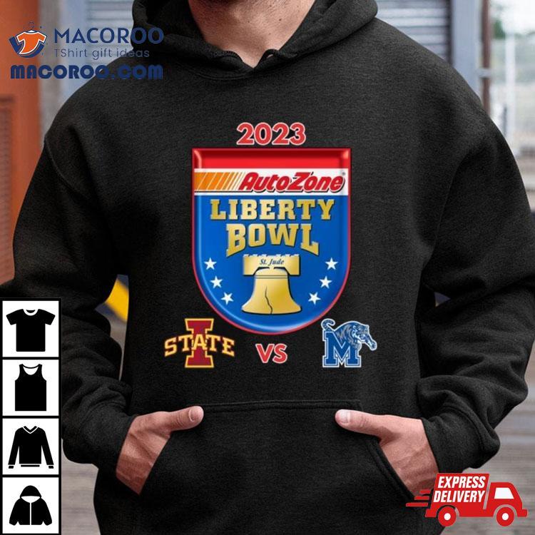 Iowa State Cyclones Vs Memphis Tigers 2023 Autozone Liberty Bowl Shirt