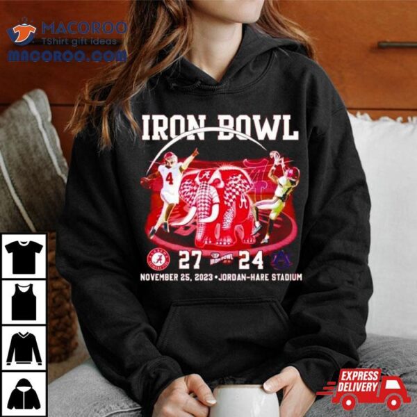 Iron Bowl Alabama Crimson Tide 27 24 Auburn Tigers T Shirt