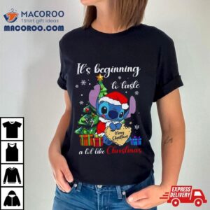 It’s Beginning To Taste A Lot Like Christmas Stitch Ugly Christmas 2023 T Shirt