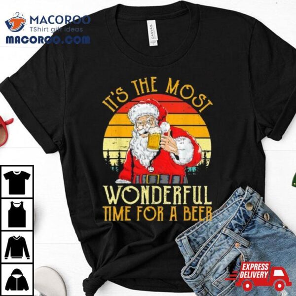 It’s The Most Wonderful Time For A Beer Christmas Vintage 2023 T Shirt