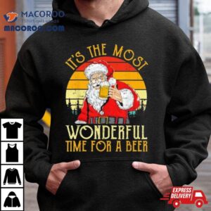 It S The Most Wonderful Time For A Beer Christmas Vintage Tshirt