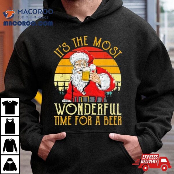 It’s The Most Wonderful Time For A Beer Christmas Vintage 2023 T Shirt