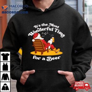 It S The Most Wonderful Time For A Beer Santa Tshirt