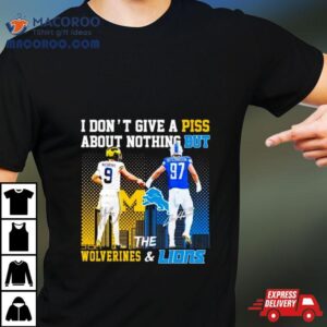 J J Mccarthy And Aidan Hutchinson I Don T Give A Piss About Nothing But The Wolverines And Lions Tshirt